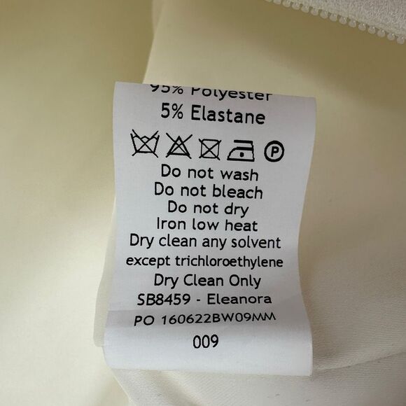 House of CB Eleanora Ivory Plunge Neck Bridal Maxi Dress Size Large Cocktail - Picture 12 of 13